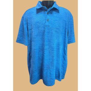 Tommy Bahama Blue Islandzone Subtle Ocean Print Polo Medium